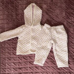 Carters Little Planet Organic Matching Floral Pattern Quilted Set 12 month